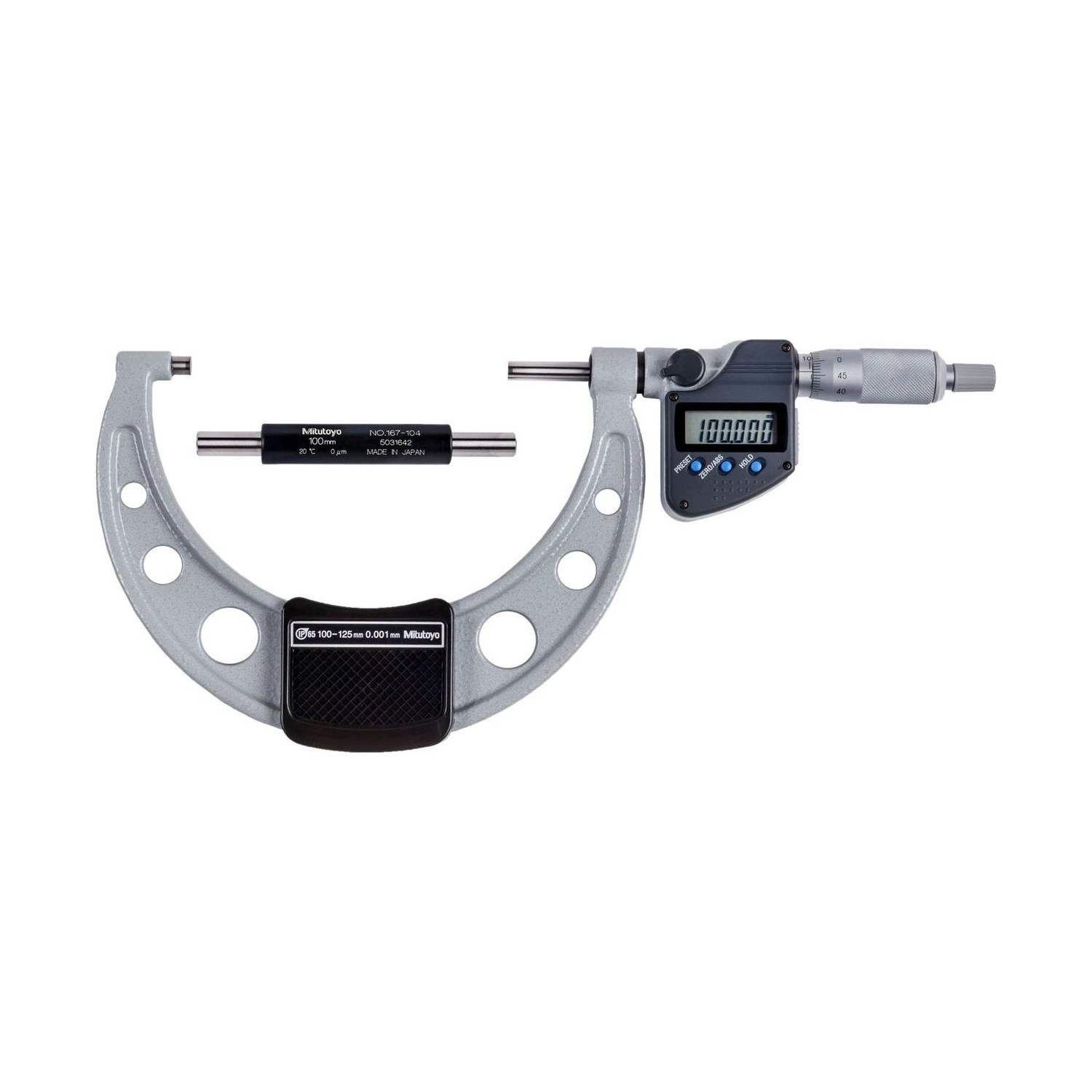 Micrómetro digital externo 100-125 mm / 0.001 mm con salida de datos - Protección IP65 - 293-250-30 - Mitutoyo Tienda Oficial | Producto Original