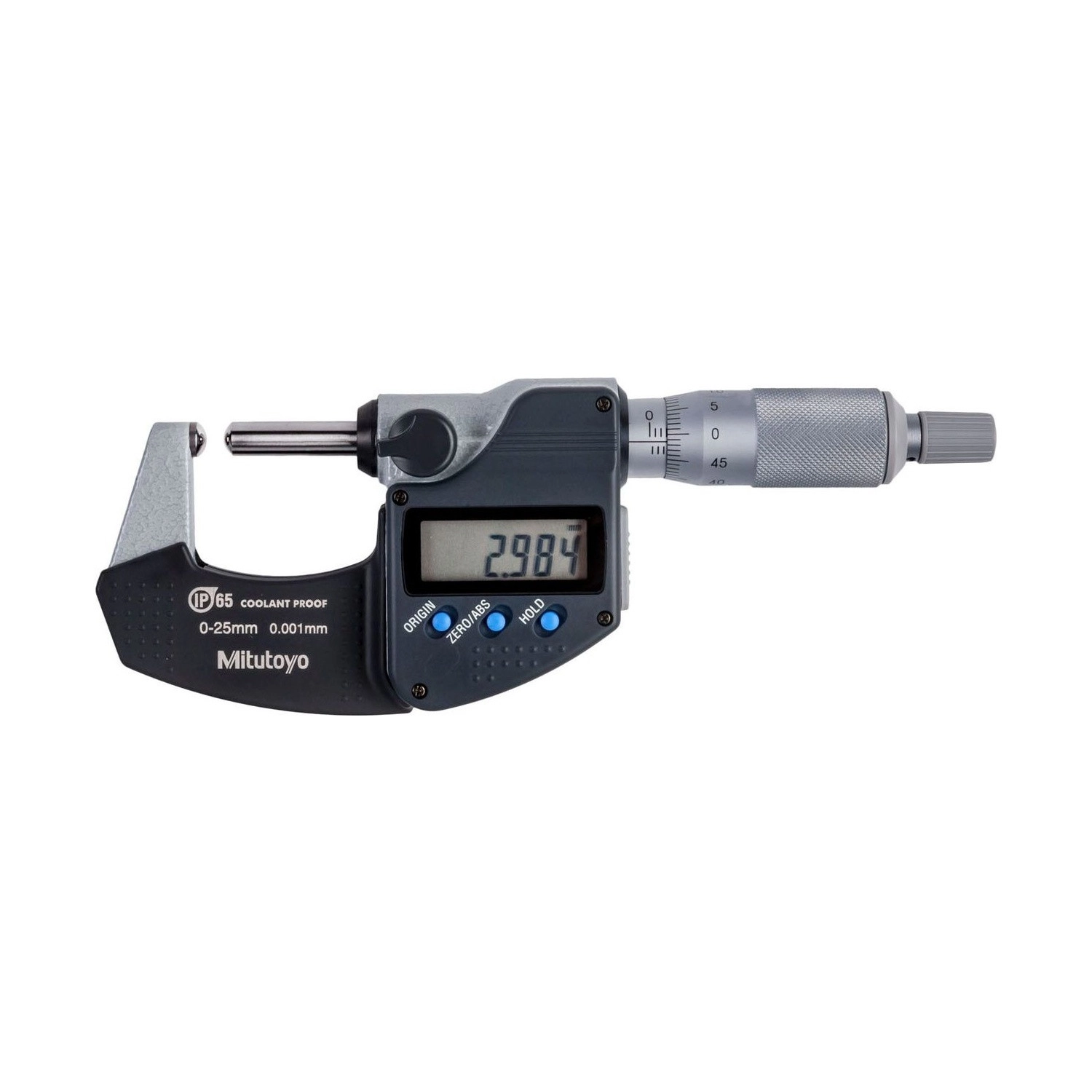 Micrómetro digital externo de 0-25 mm 0,001 mm Para tubos con tope y punta esférica - 395-271-30 - Mitutoyo Tienda Oficial | Producto Original