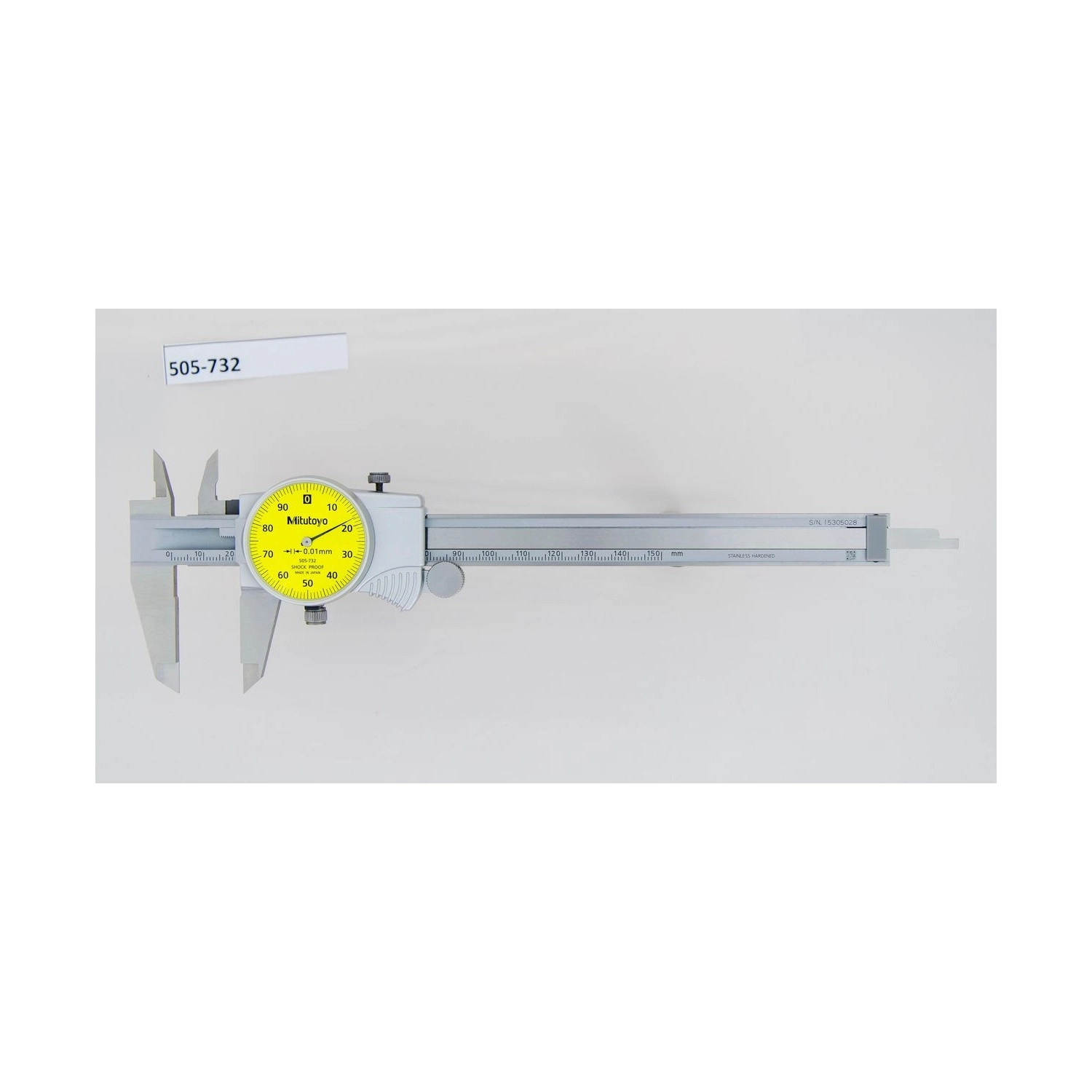 Pie de Metro con Reloj Mitutoyo 150 mm 0,01 mm 505-732 - Tienda Oficial | Producto Original