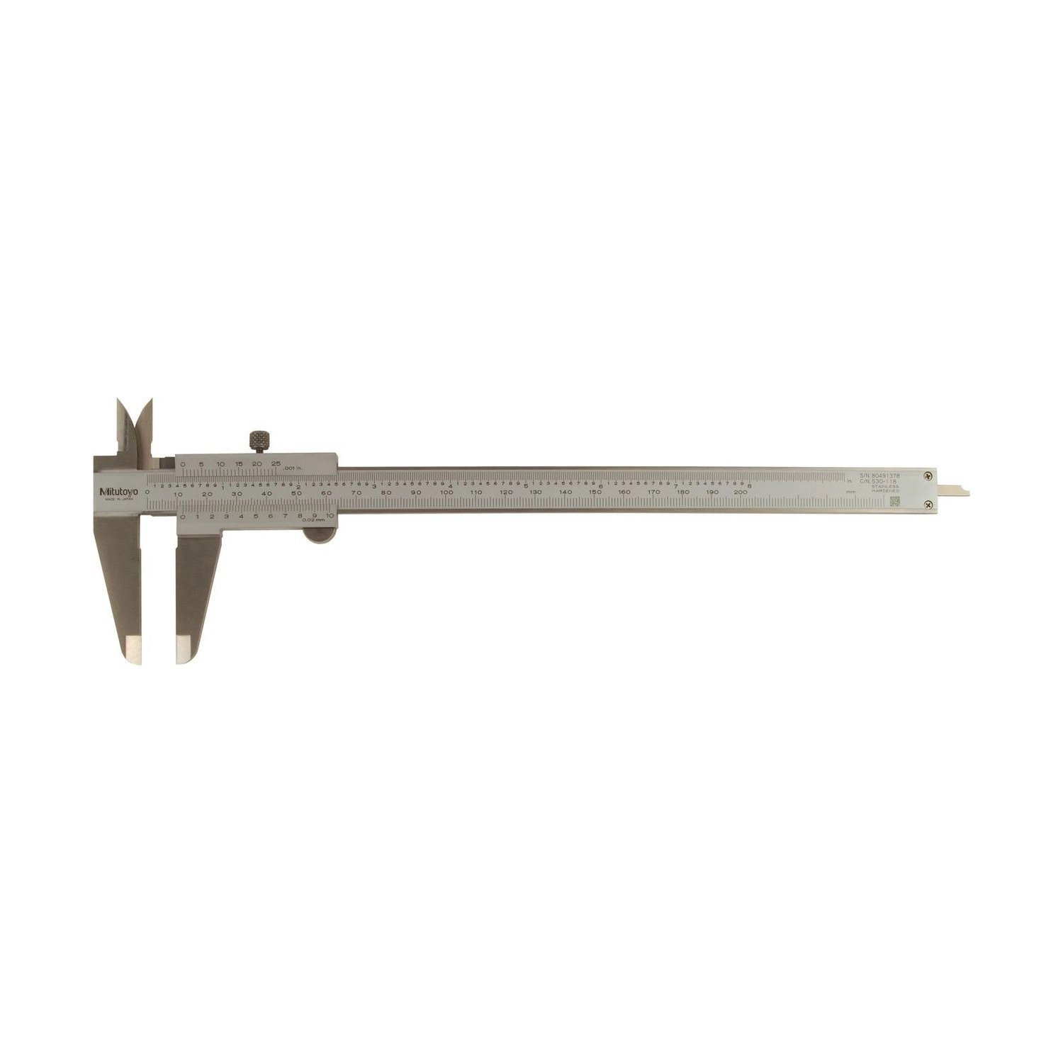 Pie de Metro Vernier Universal Mitutoyo 200 mm 0,02 mm 530-118 - Tienda Oficial | Producto Original