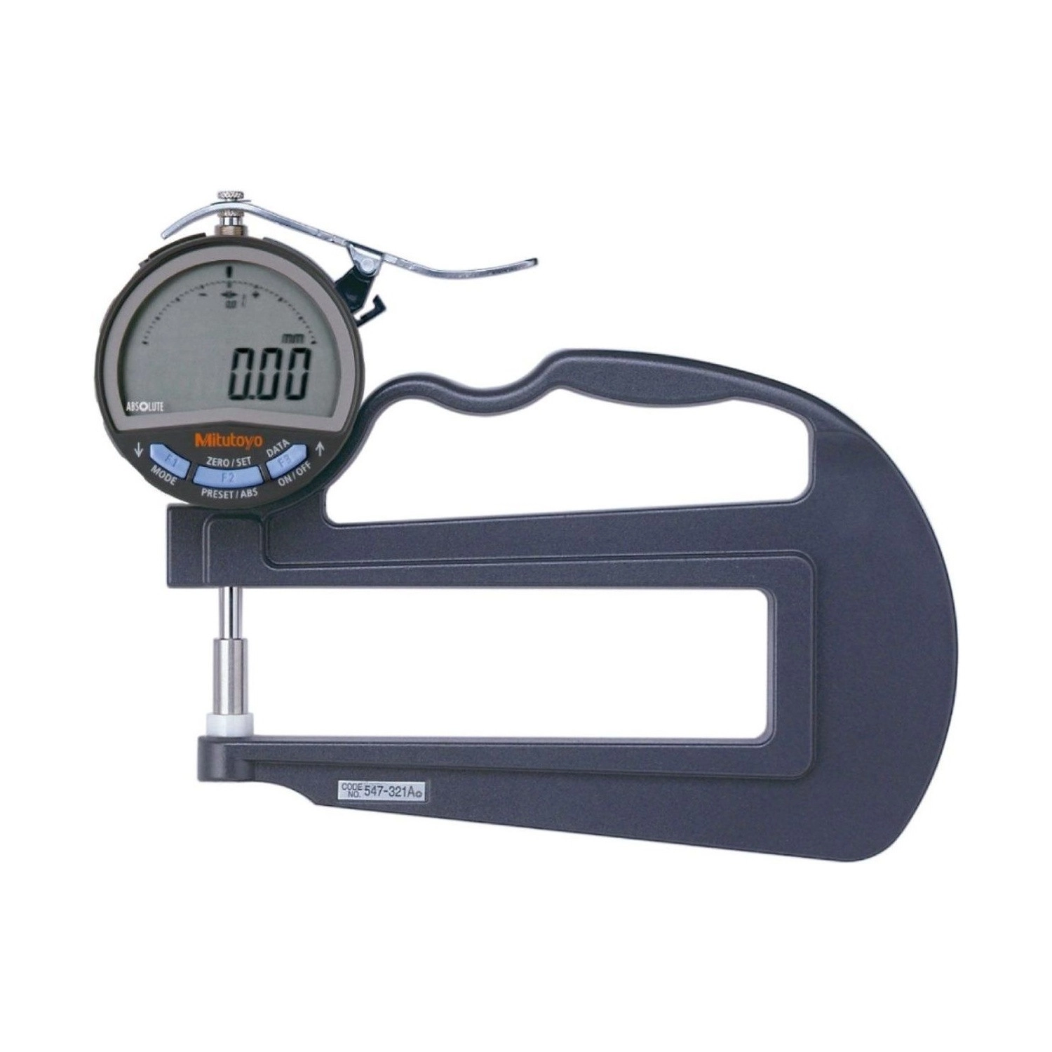 Medidor de Espesor Manual Digital 10mm 0,01mm Modelo Estándar Con Arco Profundo 547-321A - Mitutoyo Tienda Oficial | Producto Original