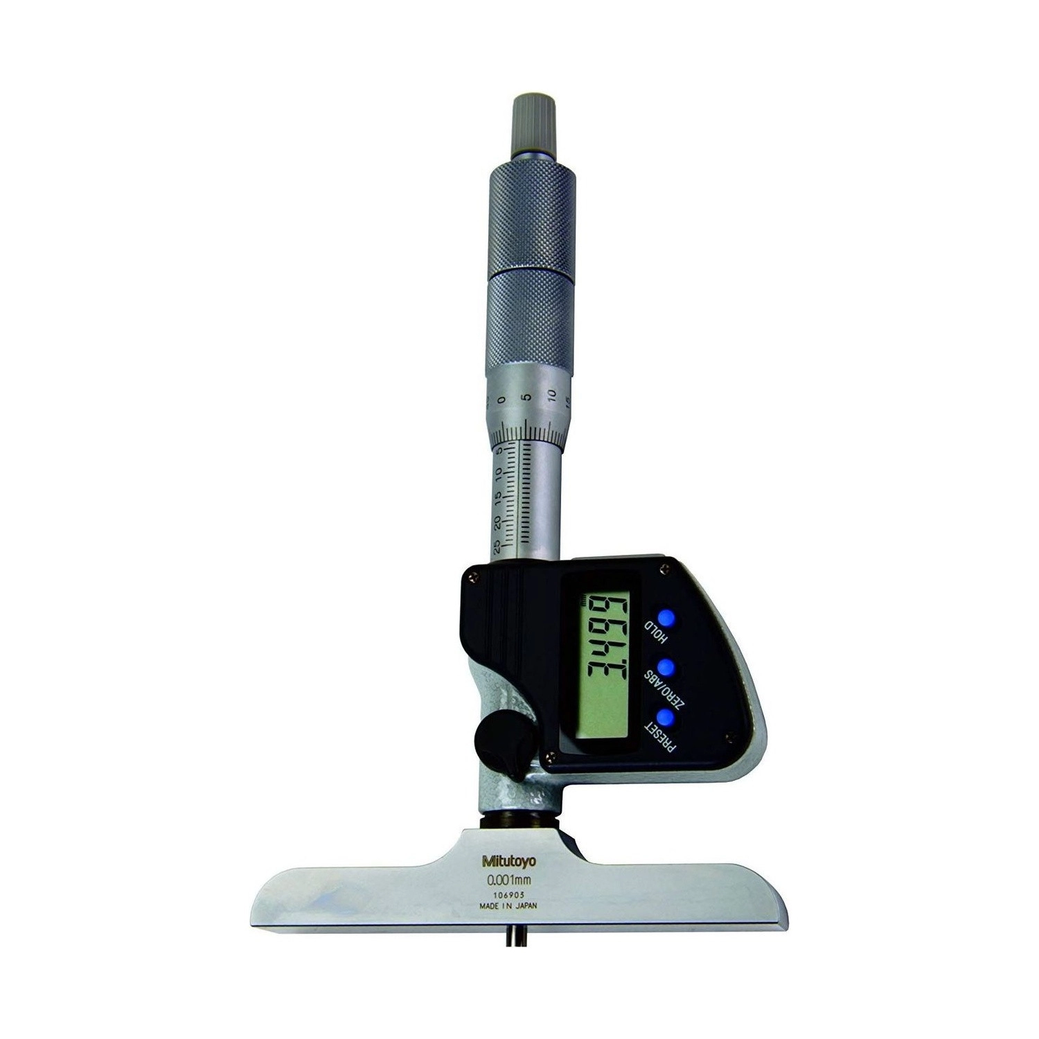 Micrómetro de Profundidad Digital (con varillas intercambiables de 12 piezas) 0-300 mm / 0.001 mm - 329-251-30 - Mitutoyo Tienda Oficial | Producto Original