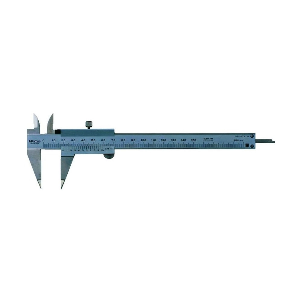 Pie de Metro Vernier Mitutoyo 150 mm 0,05 mm con Mordazas Finas (Puntas) 536-121 - Tienda Oficial | Producto Original