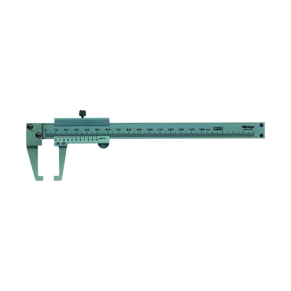 Pie de Metro Vernier Mitutoyo 150 mm 0,05 mm con Puntas Cilíndricas para Canales 536-151 - Tienda Oficial | Producto Original