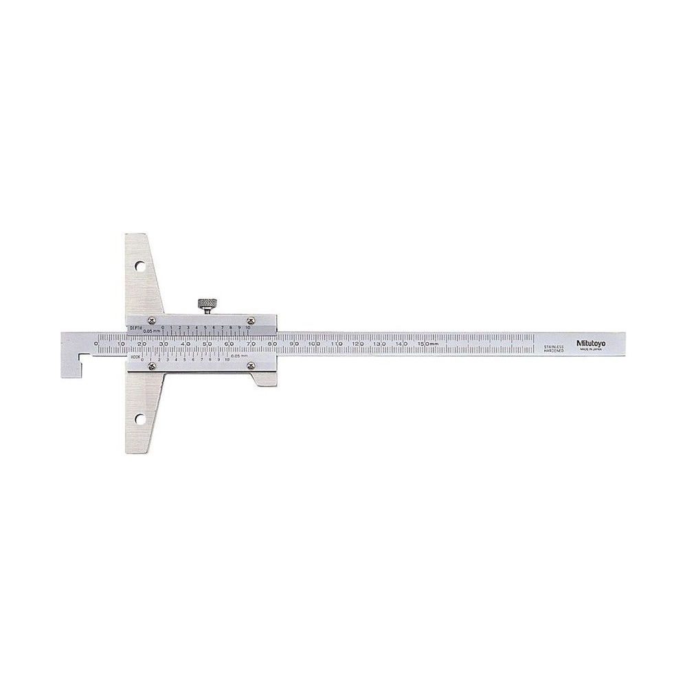 Pie de Metro de Profundidad Vernier Mitutoyo 150 mm 0,05 mm con Punta Gancho 527-401 - Tienda Oficial | Producto Original